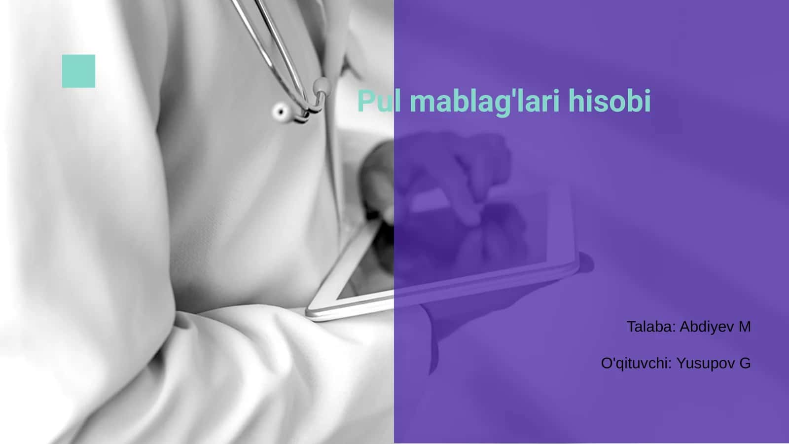 Pul mablag'lari hisobi