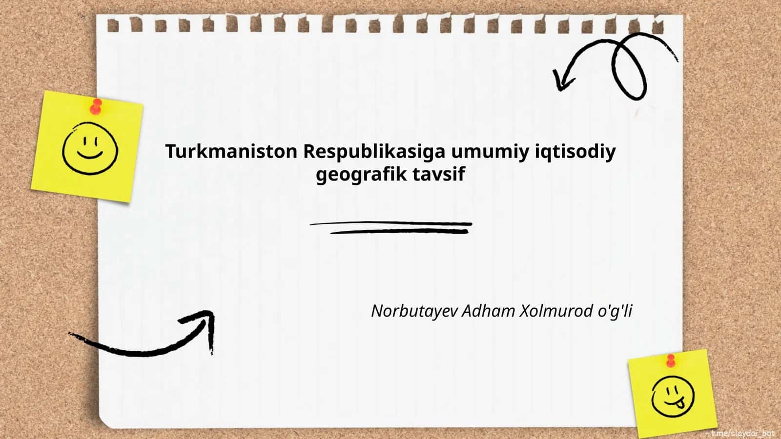 Turkmaniston Respublikasiga umumiy iqtisodiy geografik tavsif