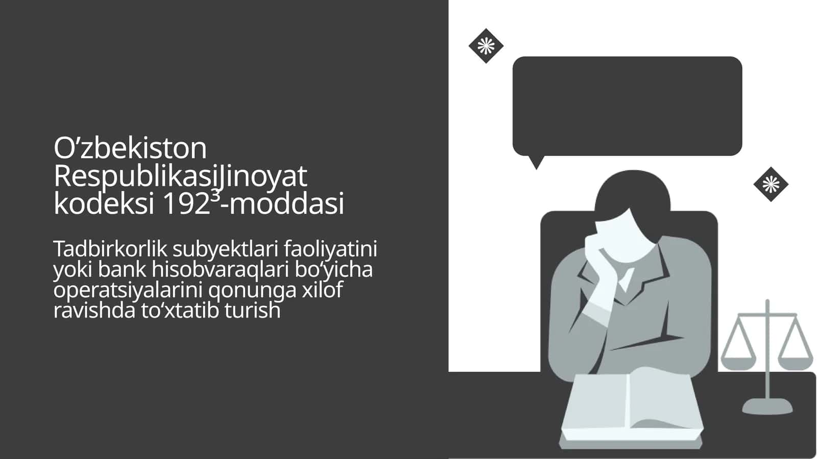 O’zbekiston Respublikasi Jinoyat kodeksi 192³-moddasi