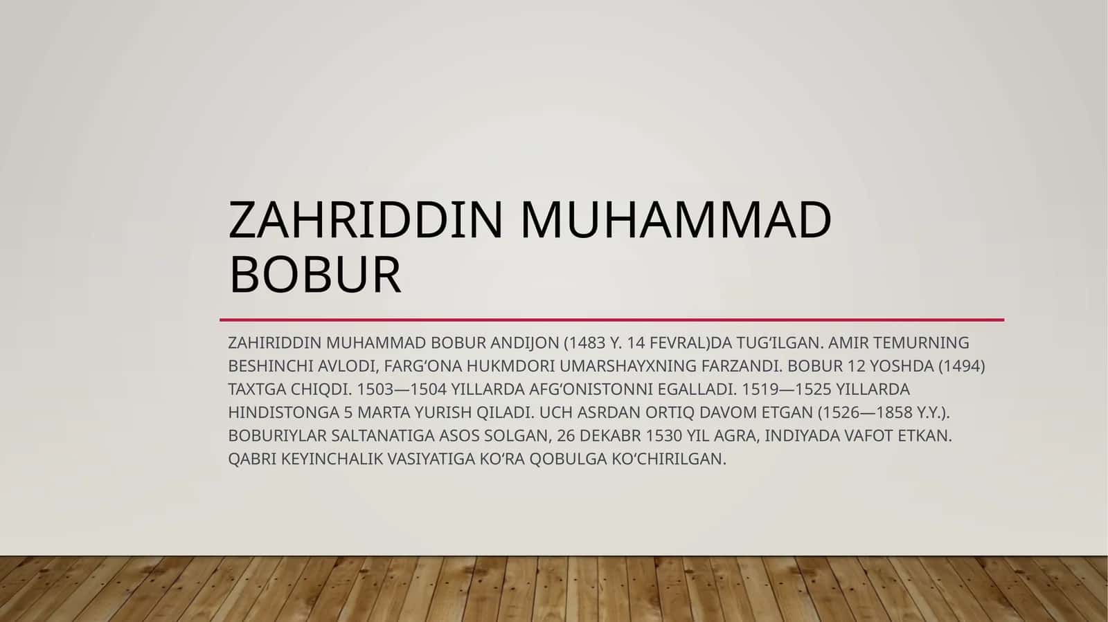 ZahriddinMuhammadbobur