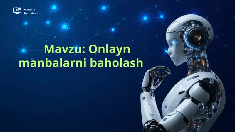 Onlayn manbalarni baholash
