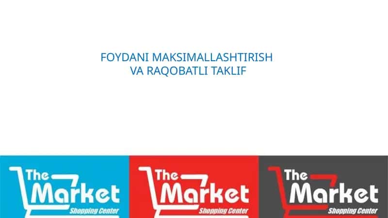 FOYDANI MAKSIMALLASHTIRISH VA RAQOBATLI TAKLIF REJA