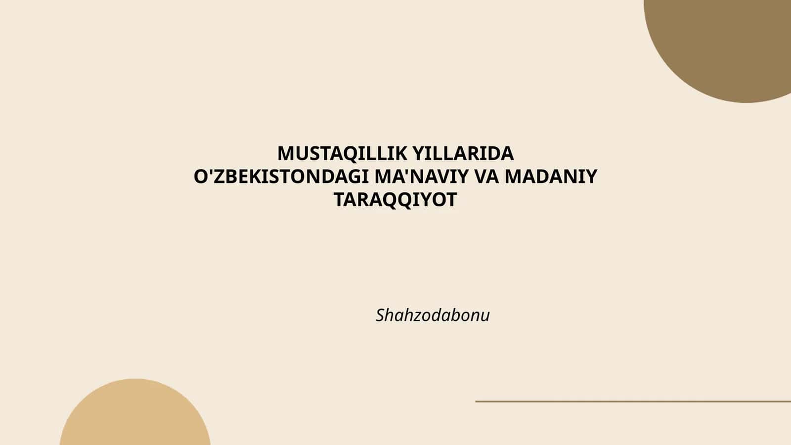 Shahzodabonu