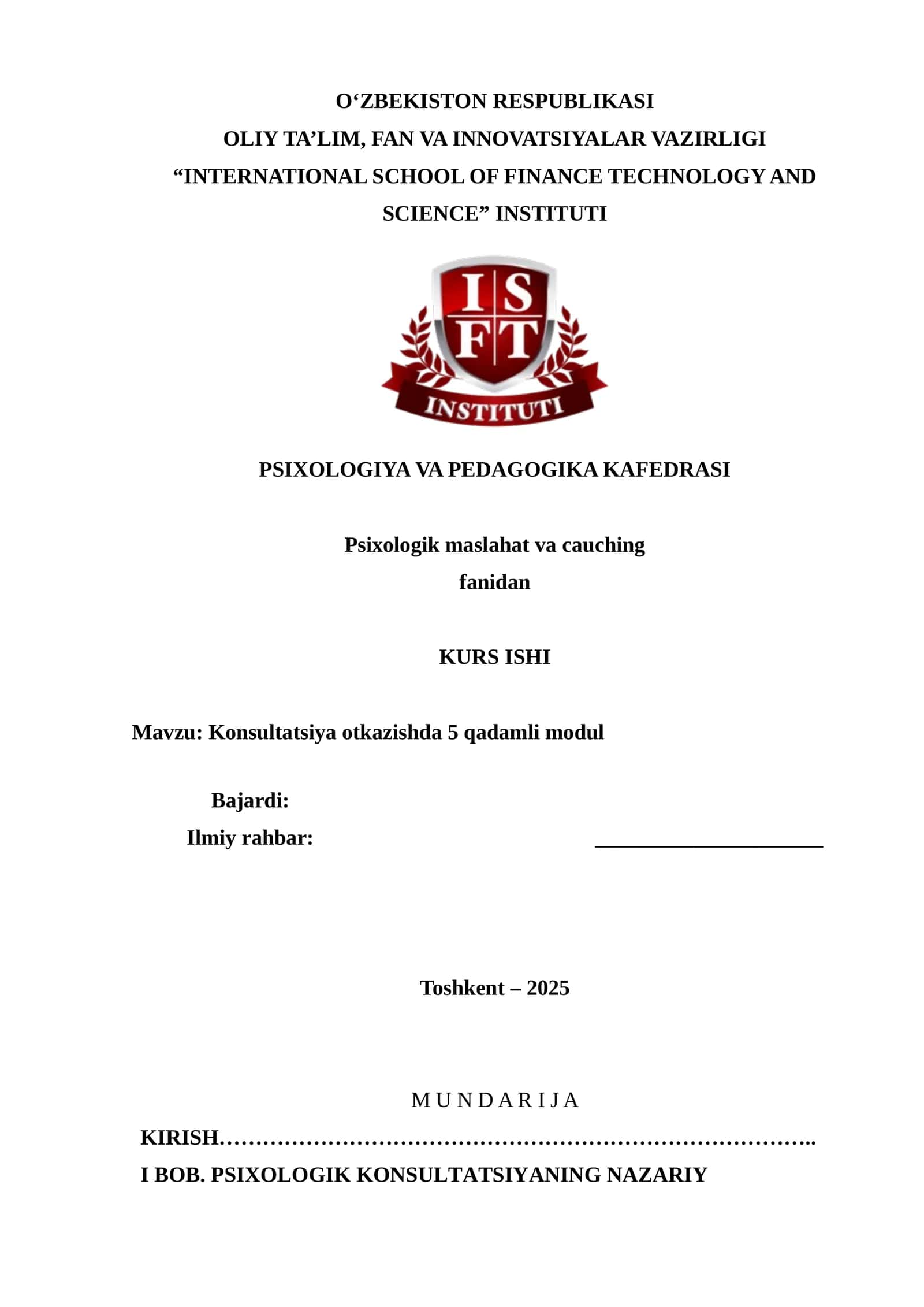 Kurs ishi