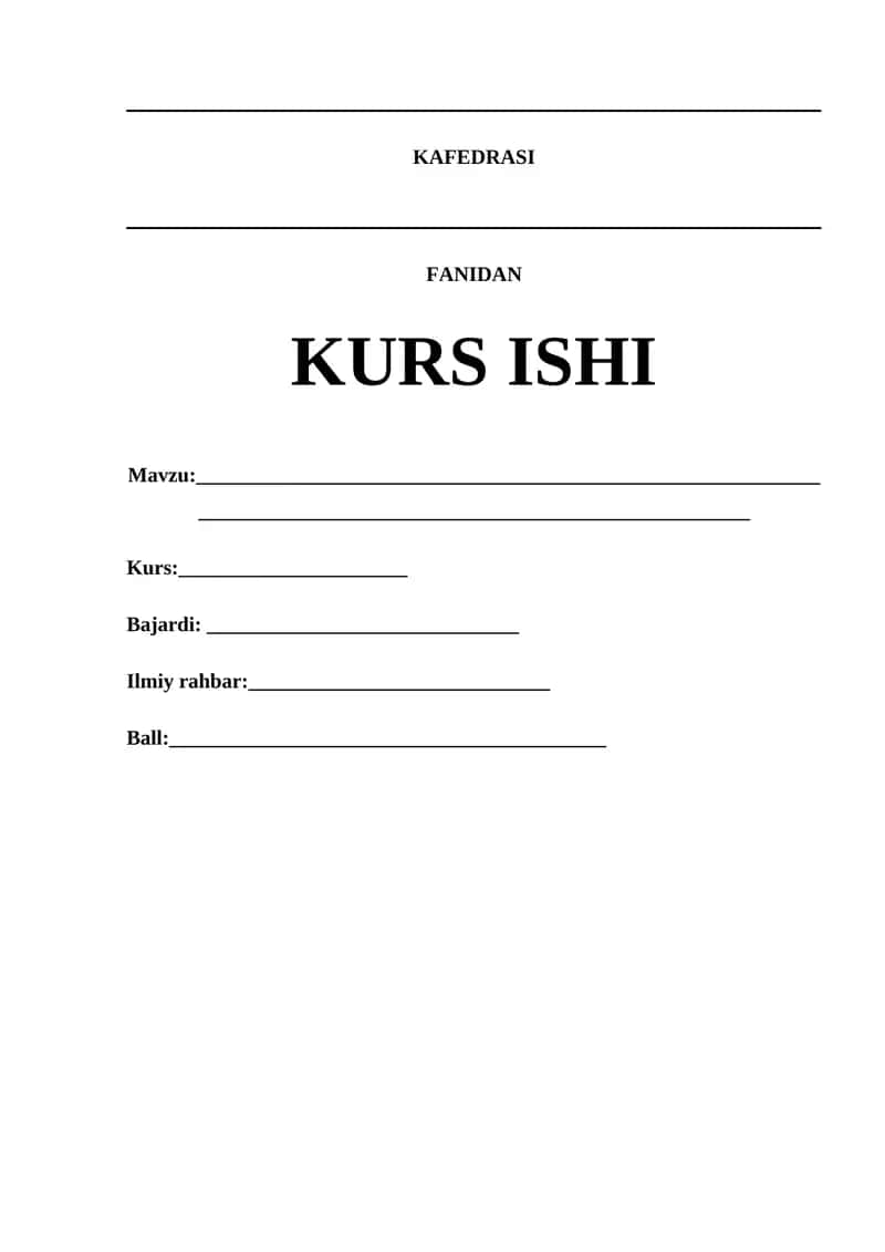Kurs Ishi - Huquq Ta'limi Metodikasi