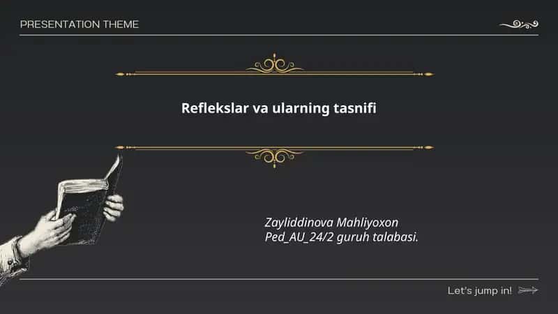 Reflekslar va ularning tasnifi