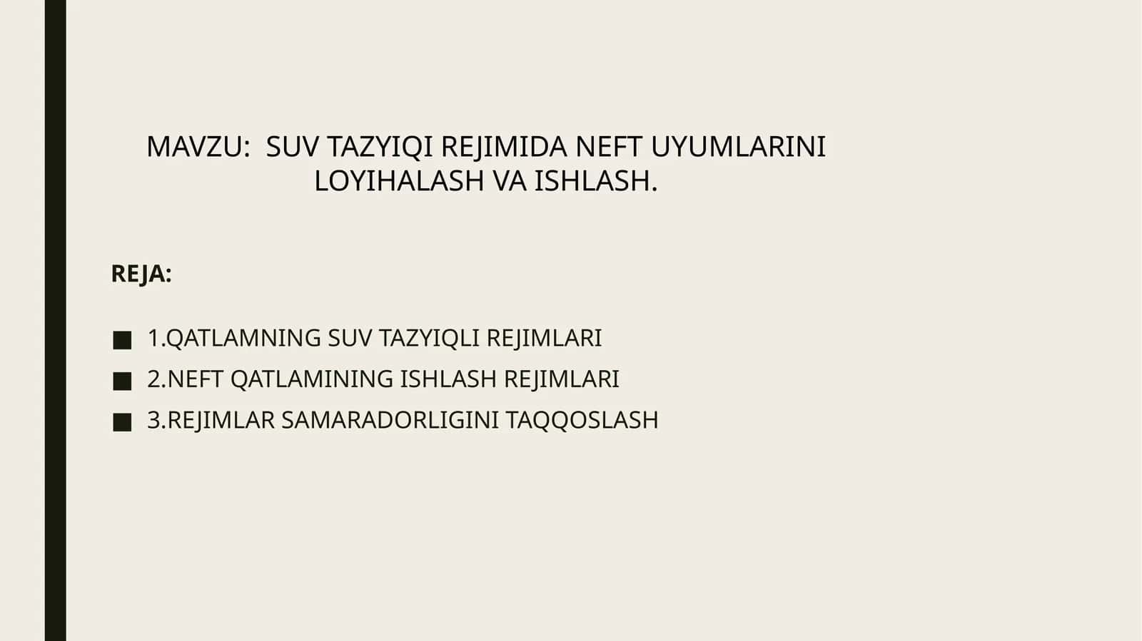 QATLAMNING SUV TAZYIQLI REJIMLARI