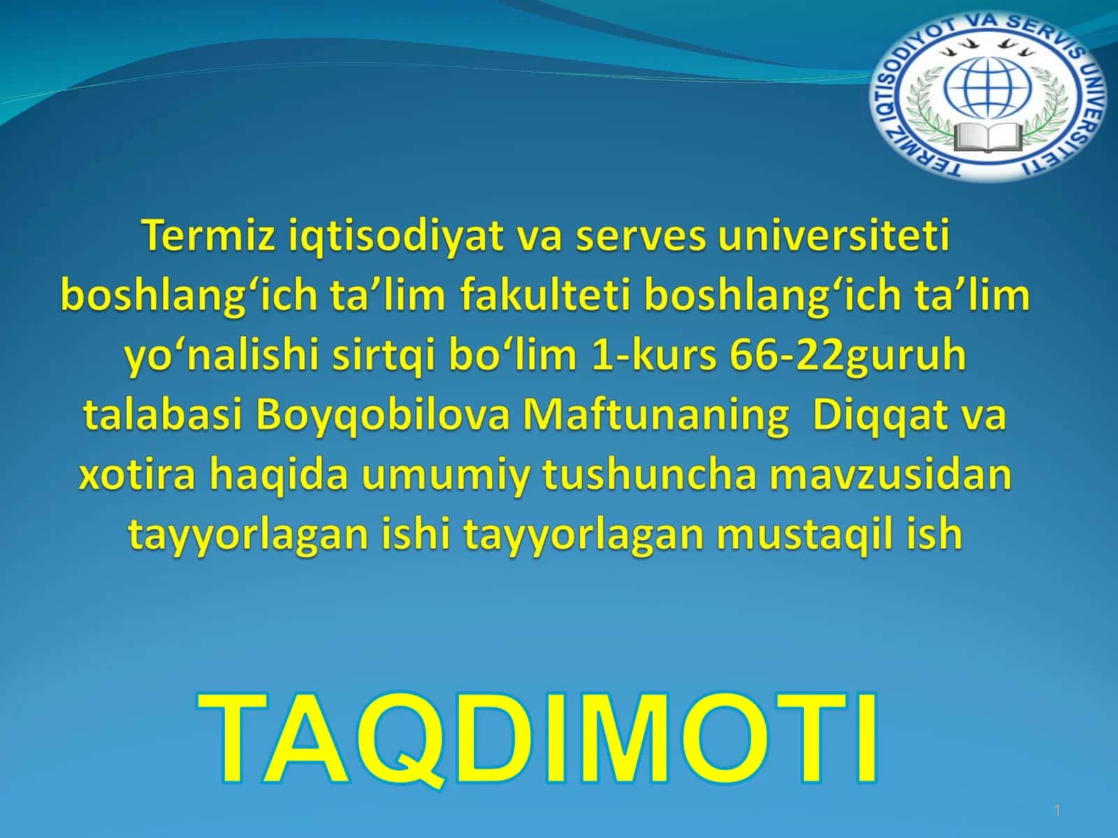 Diqqat va xotira haqida umumiy tushuncha