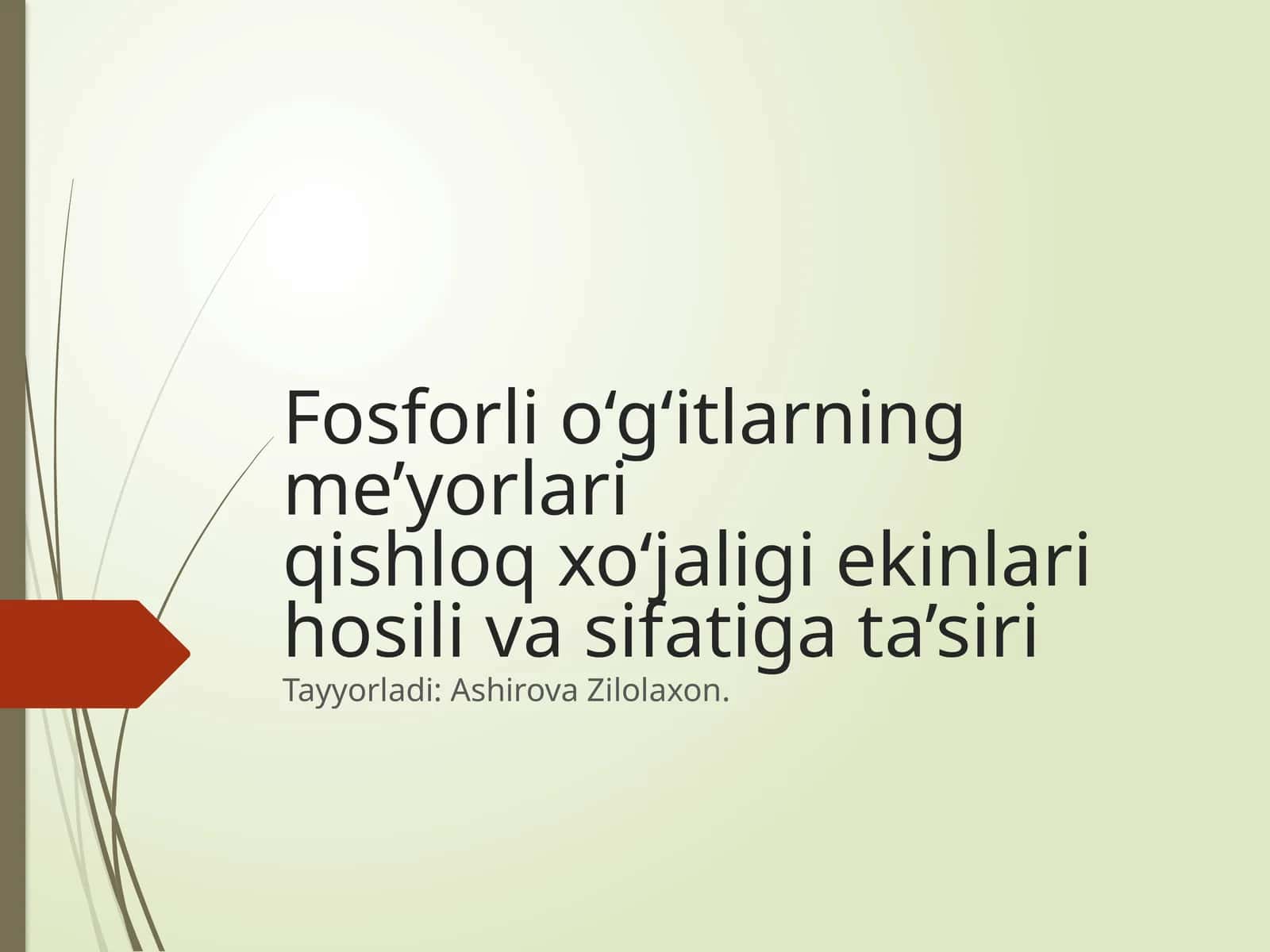 Fosforli o‘g‘itlarning me’yorlari