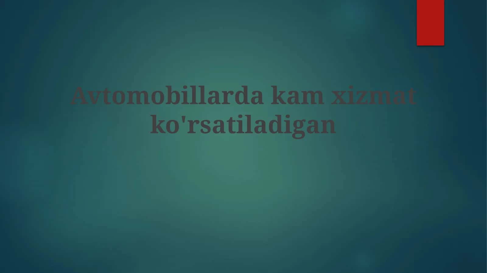 Ta'mirga Kam Sarf-xarajat Qiladigan Mashinalar