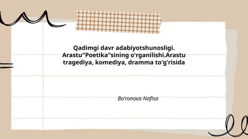 Arastu "Poetika"