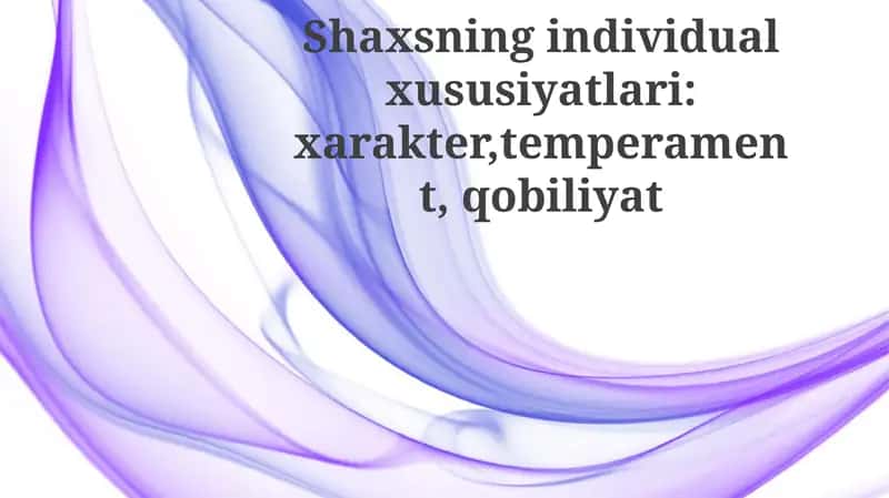 Qahramon: Asosiy xususiyatlari