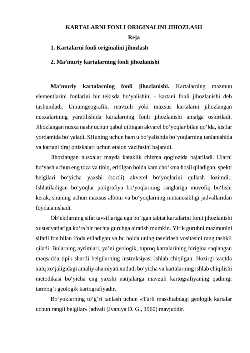 Kartalarni fonli originalini jihozlash