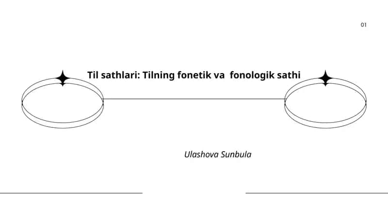 Til sathlari: Tilning fonetik va fonologik sathi