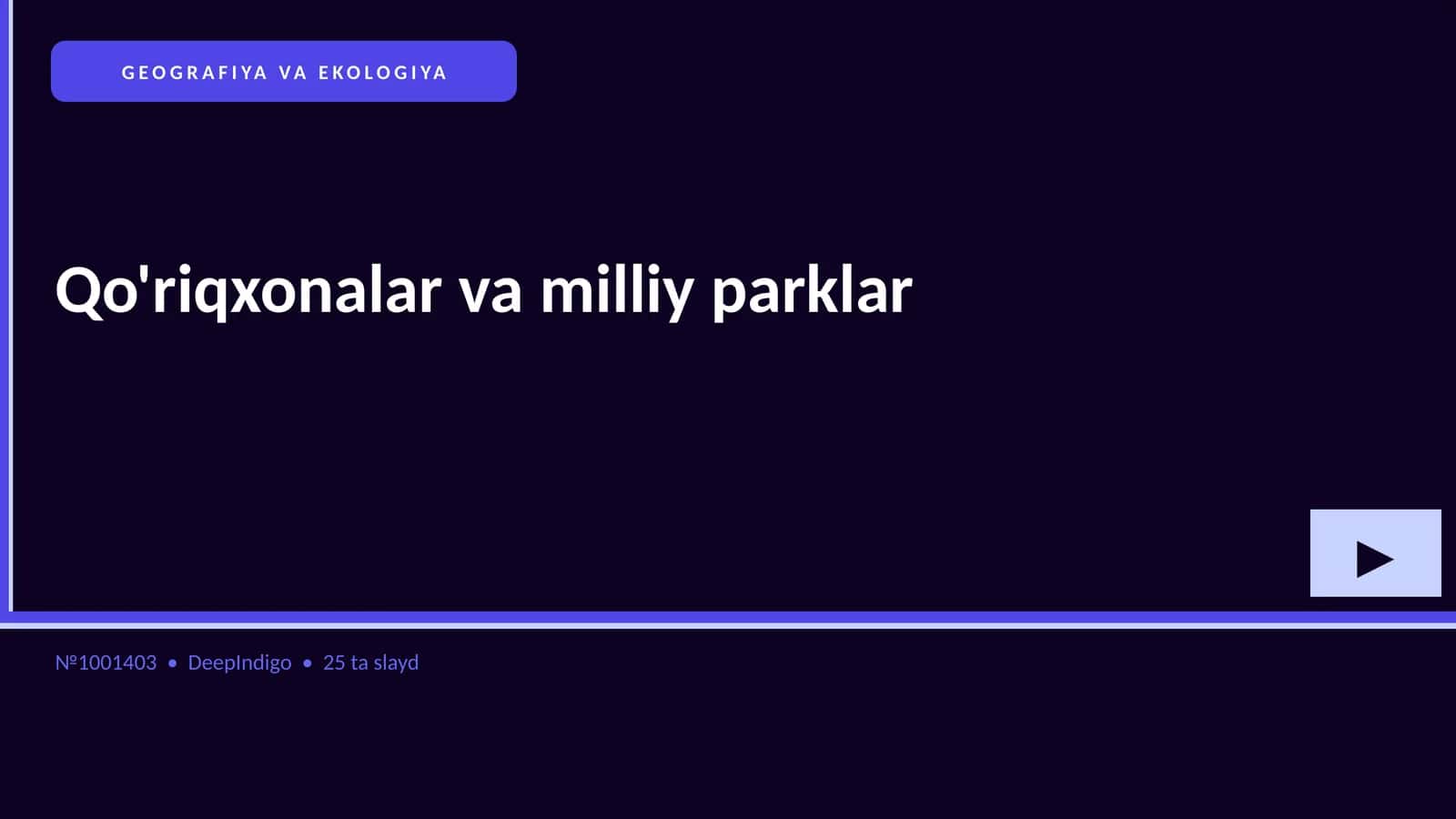 Qo'riqxonalar va milliy parklar