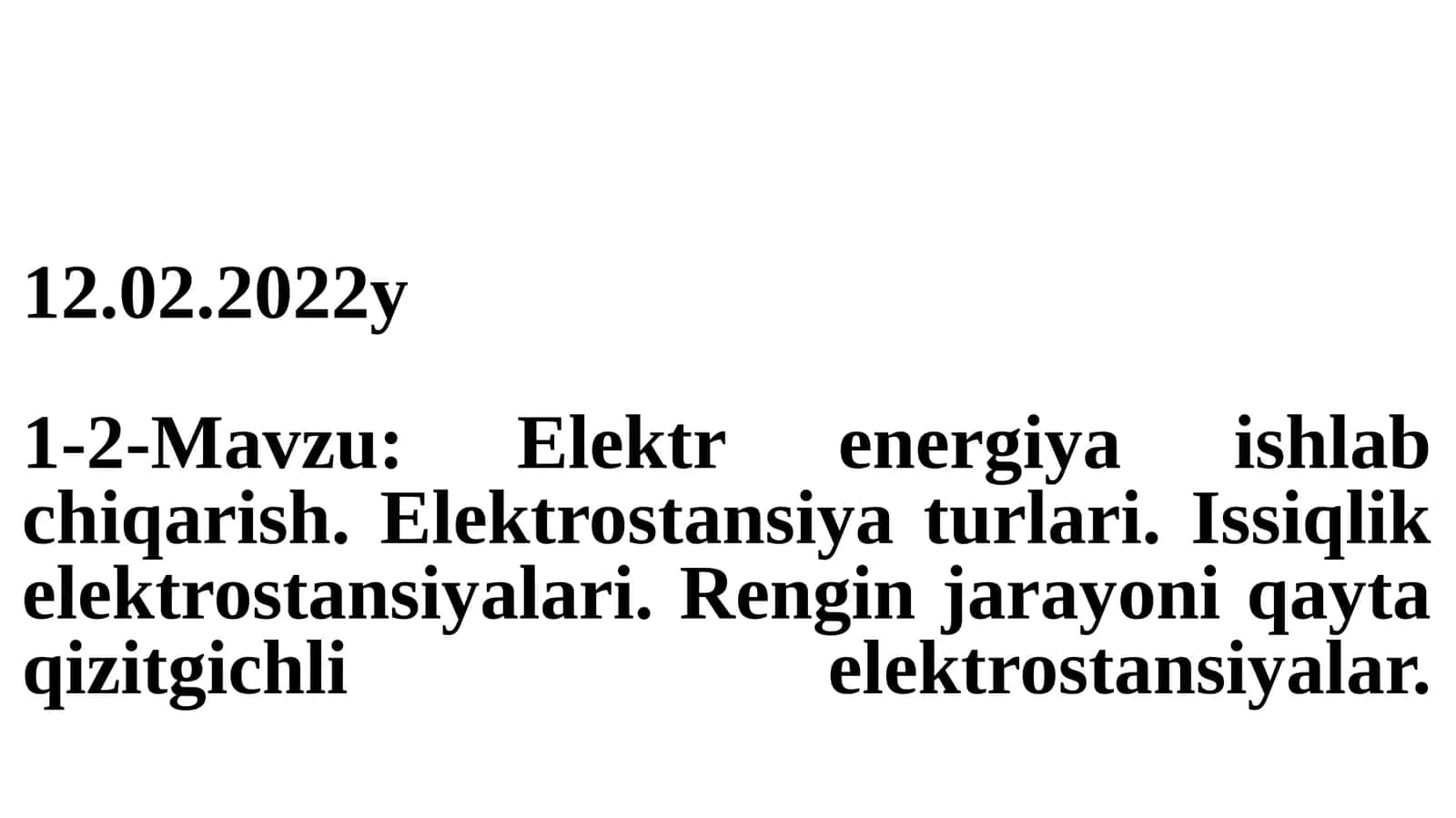 Elektrenergiya ishlab chiqarish