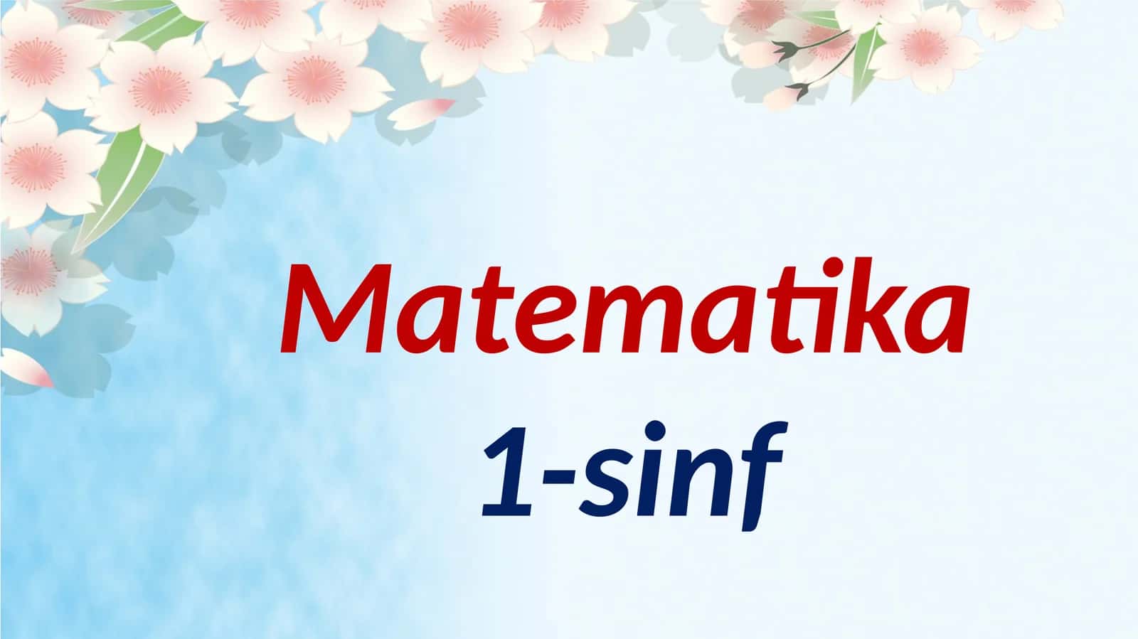 Matematika (1-sinf)