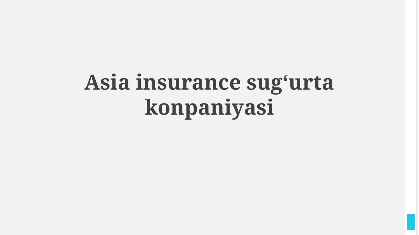 Asia insurancesugʻurtakonpaniyasi