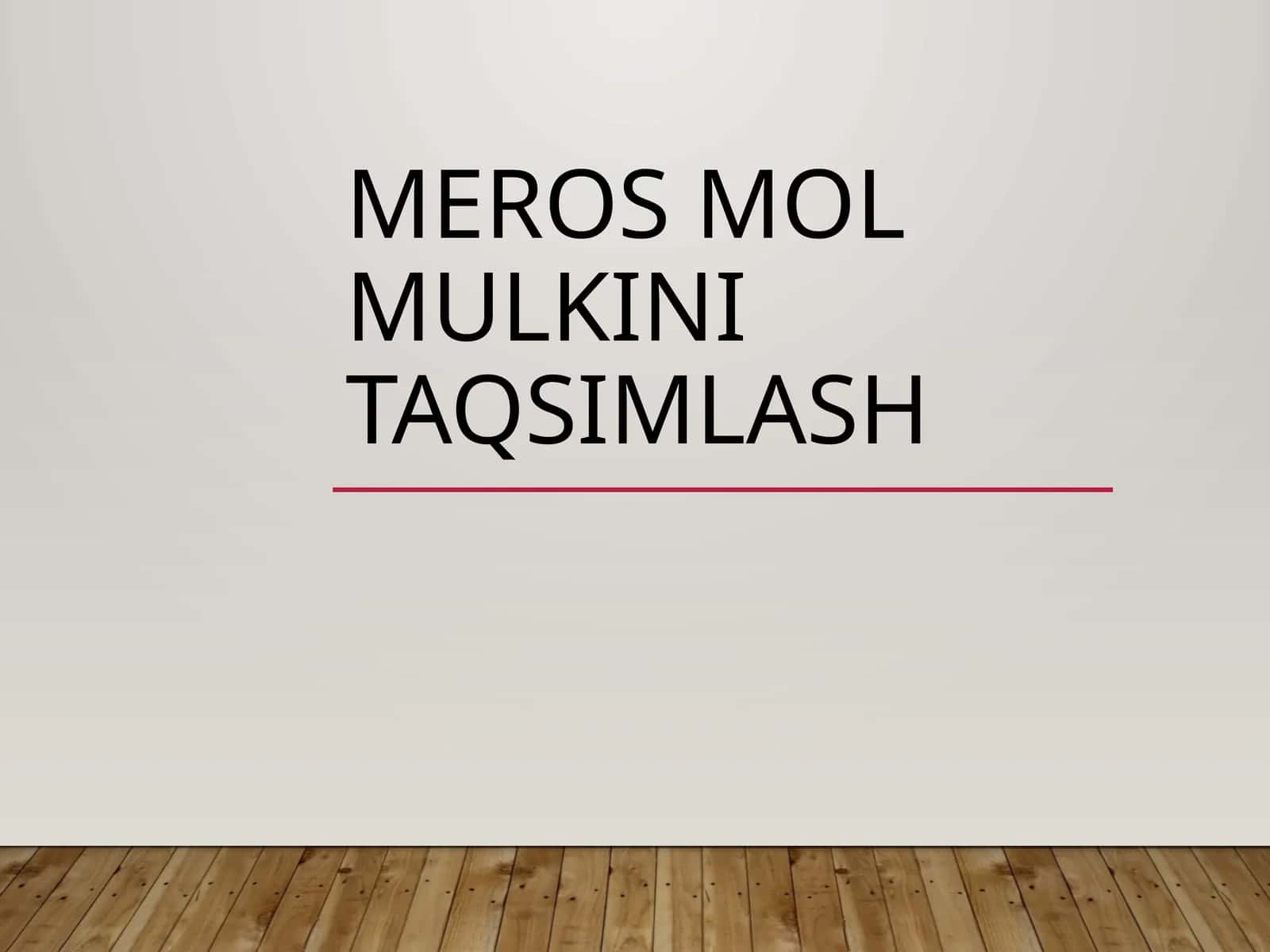 Merosmolmulkinitaqsimlash