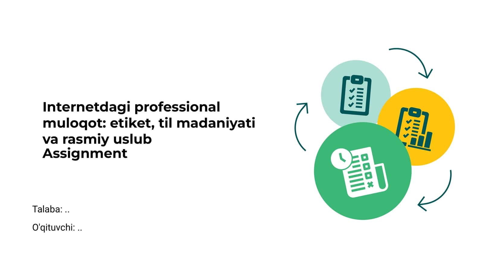 Internetdagi professional muloqot: etiket, til madaniyati va rasmiy uslub