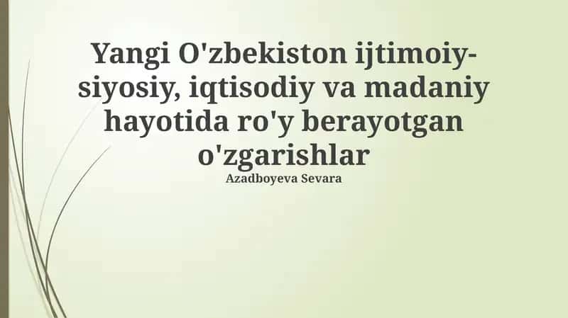 Ijtimoiy-siyosiy islohotlar va fuqarolik jamiyati