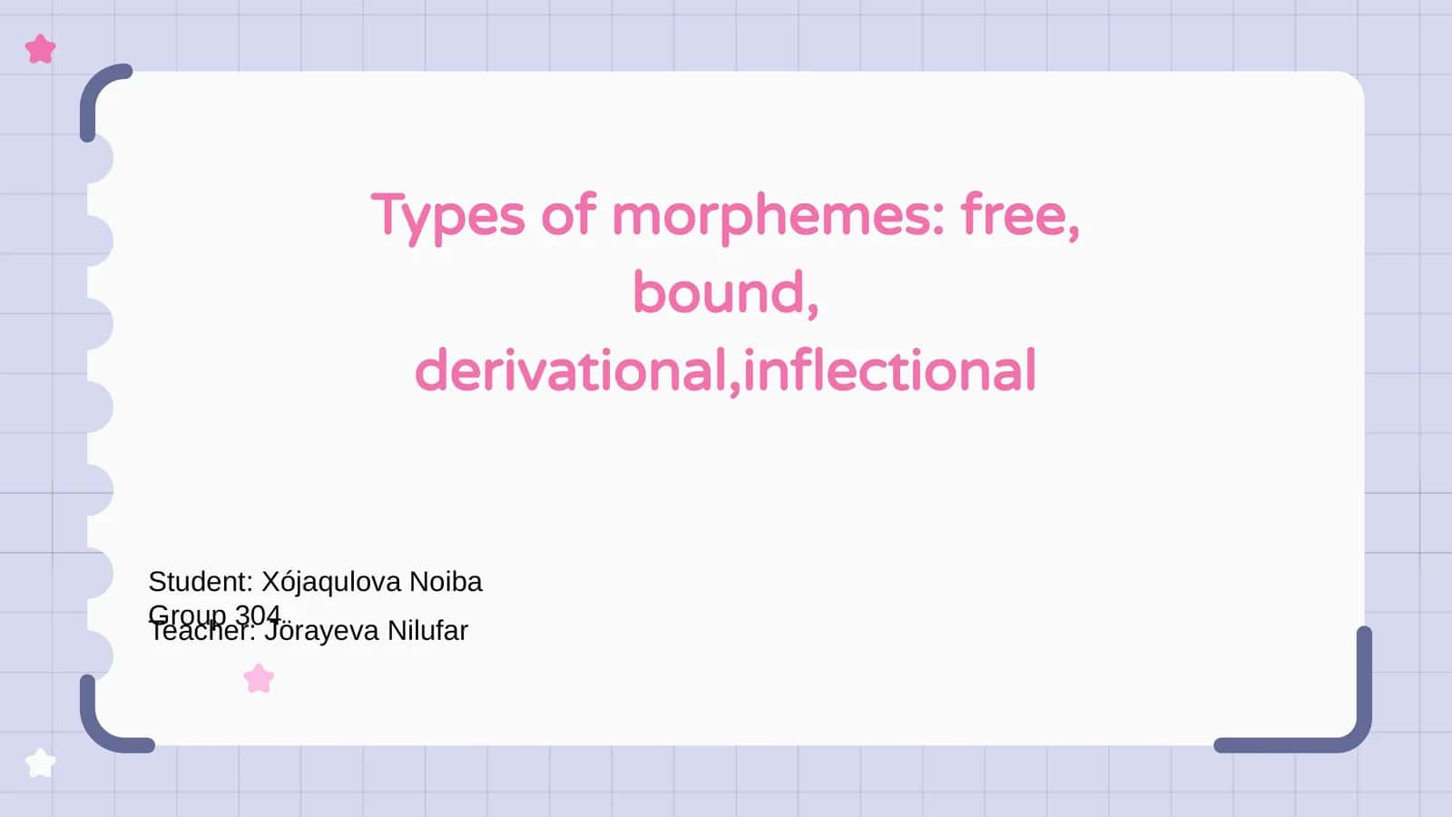 Types of Morphemes