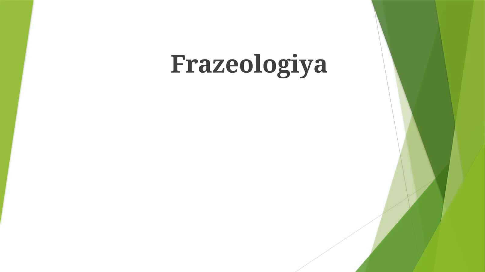 Frazeologiya