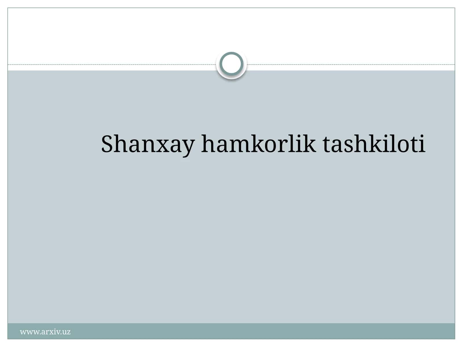 Shanxay Hamkorlik Tashkiloti