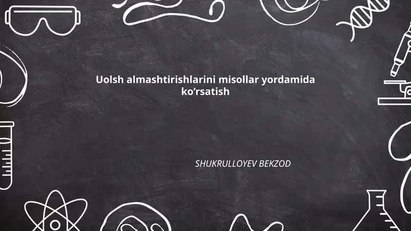Uolsh almashtirishlari