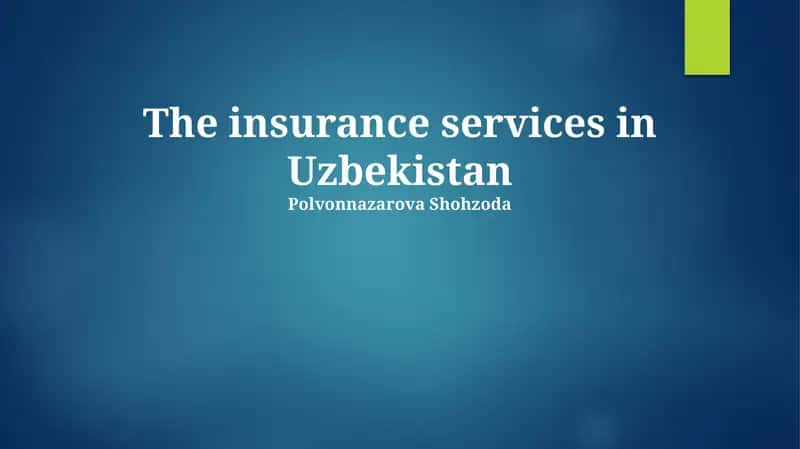 Insurance Services in Uzbekistan