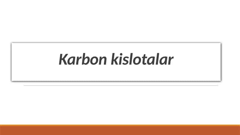 Karbonkislotalar