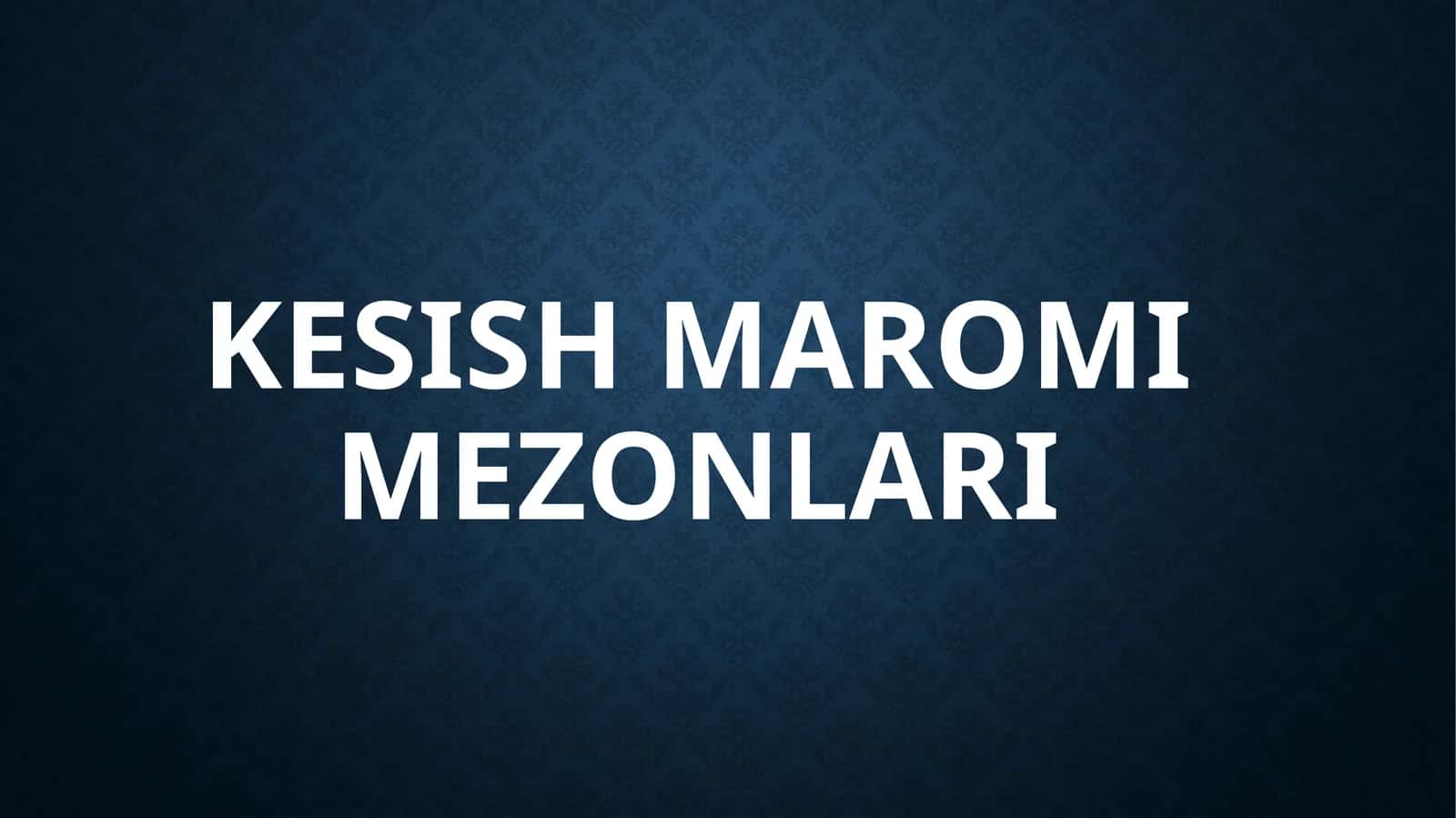 Kesishmaromimezonlari