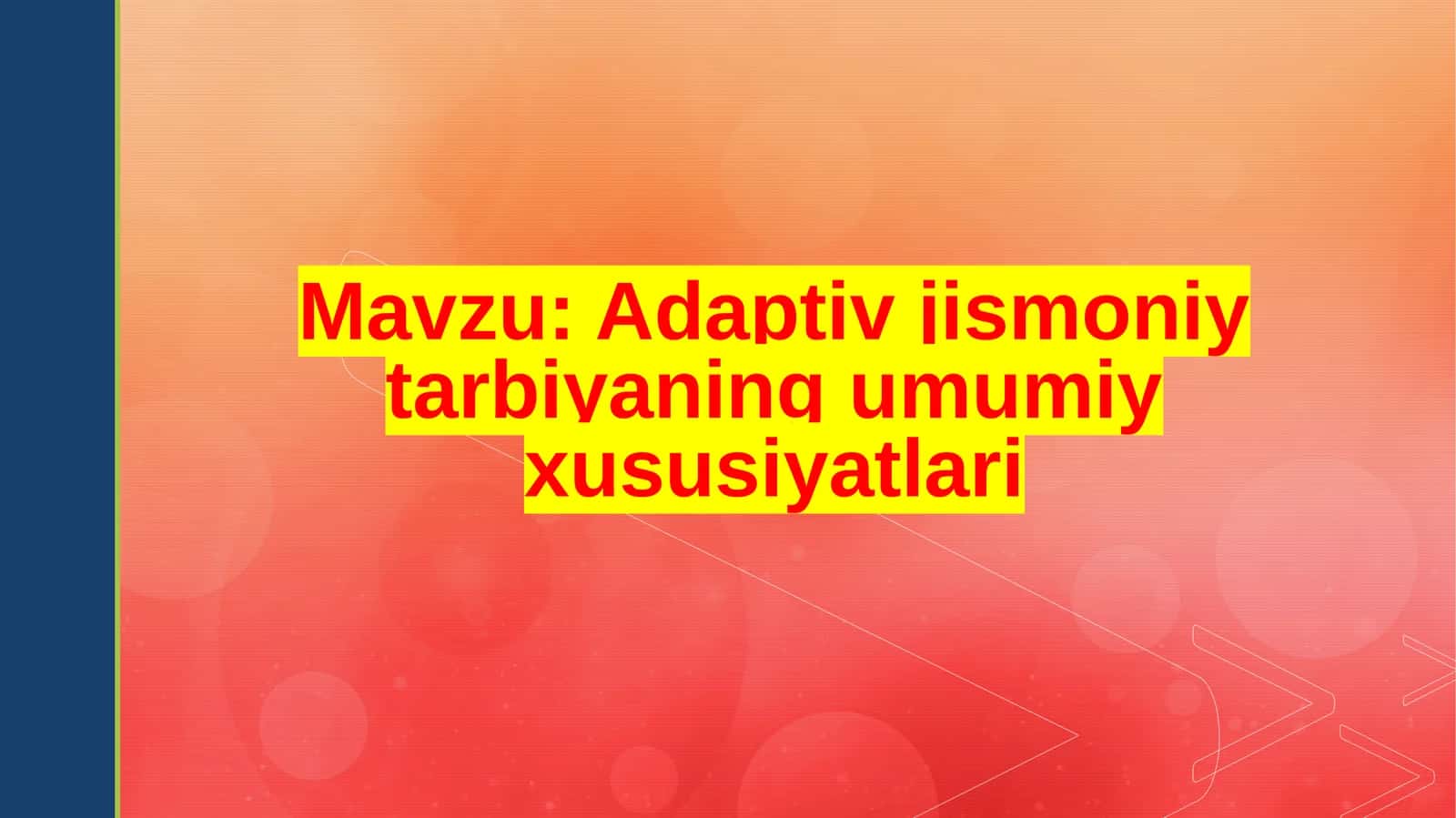 Adaptiv jismoniy tarbiya
