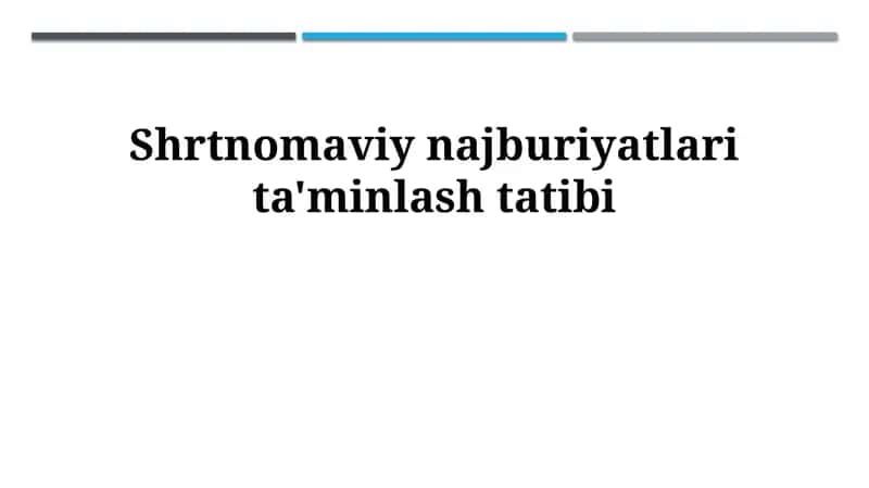 Shrtnomaviy najburiyatlari ta'minlash tatibi