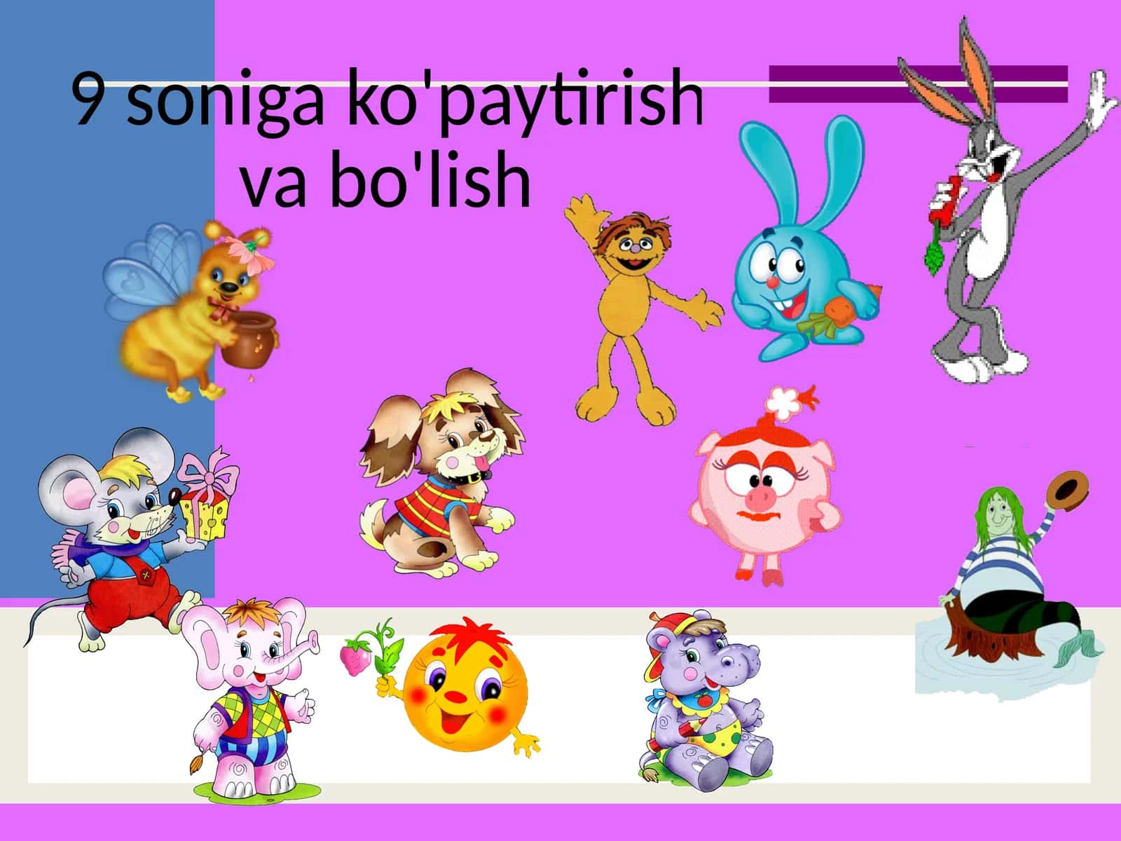 9 soniga ko'paytirish va bo'lish