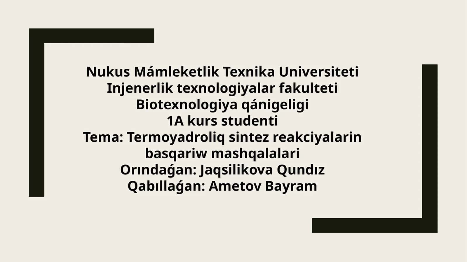 Terminologiyaliq sintez reakciyalarin basqariw mashqalalari