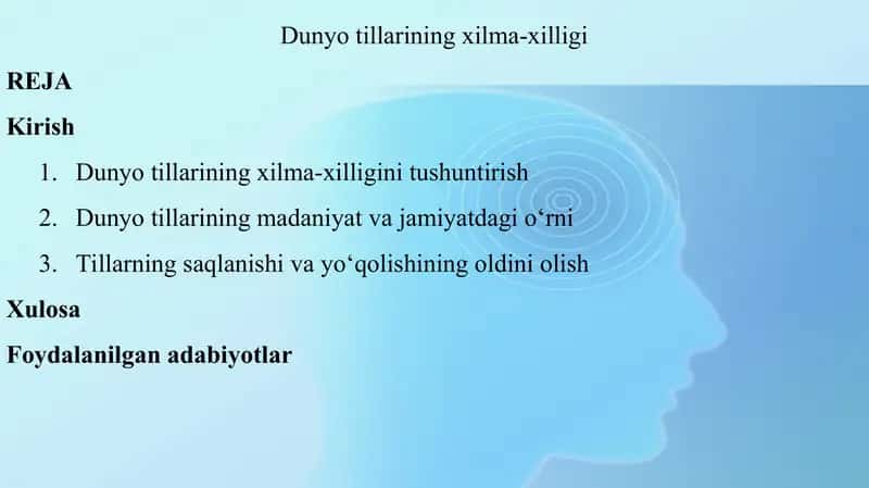 Dunyo tillarining xilma-xilligi