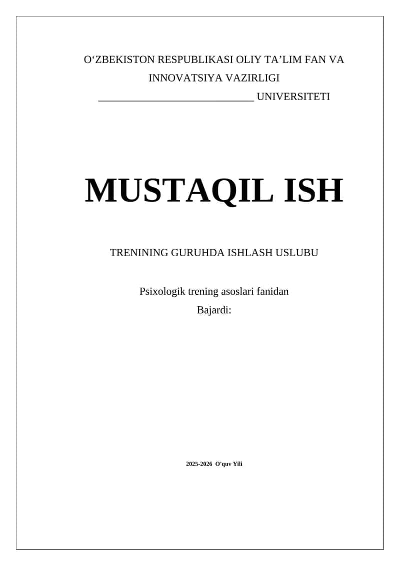 Guruhda ishlash uslubi