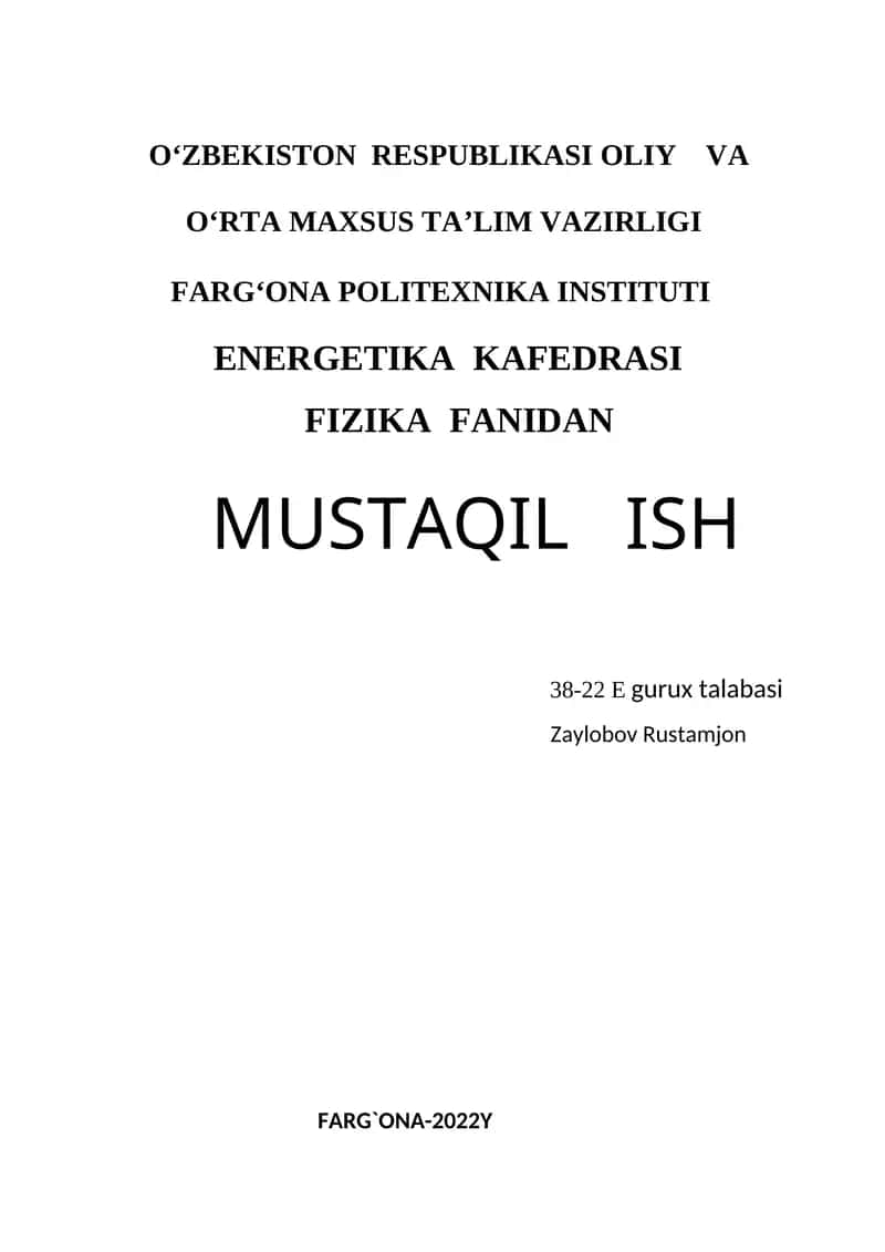 MAXSUS NISBIYLIK NAZARIYASI ELEMENTLARI