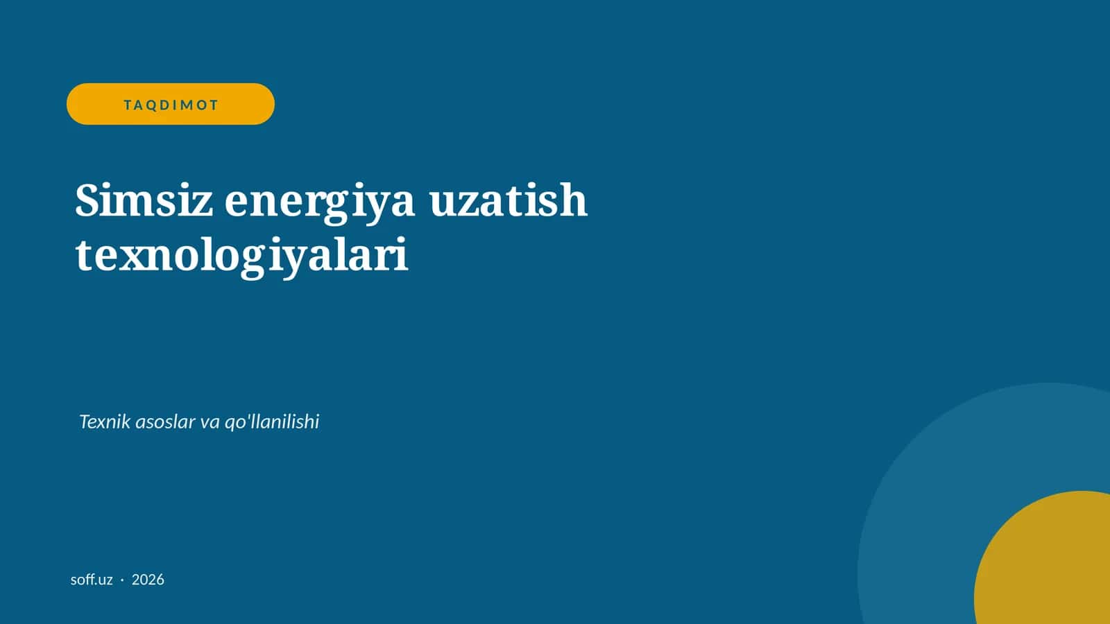 Simsiz energiya uzatish texnologiyalari