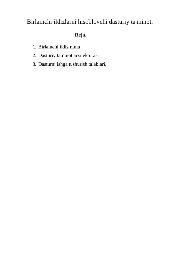 Birlamchi Ildizlarni Hisoblovchi Dasturiy Ta'minot