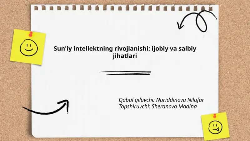 Sun'iy intellektning rivojlanishi: ijobiy va salbiy jihatlari