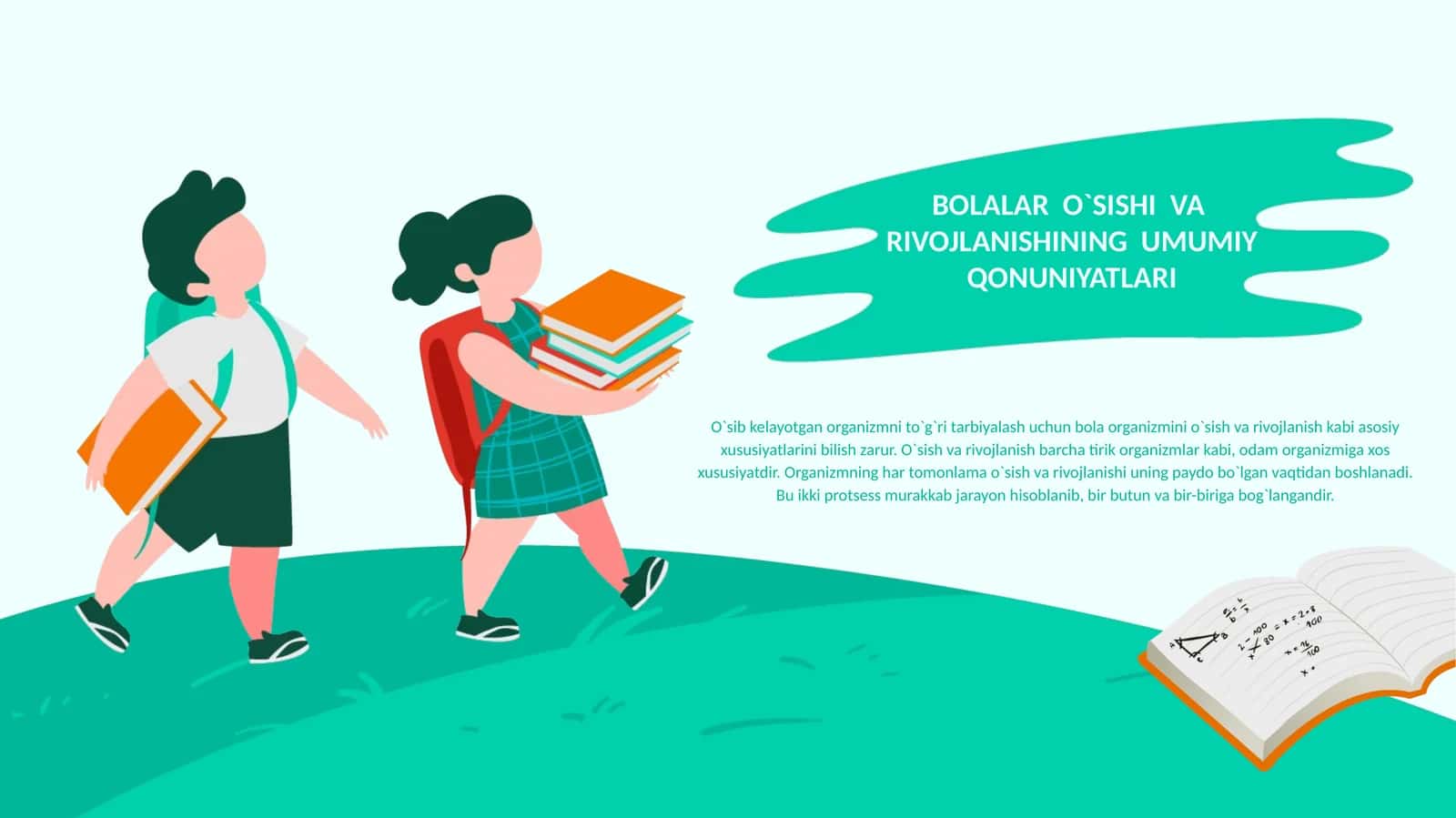 BOLALAR O`SISHI VA RIVOJLANISHINING UMUMIY QONUNIYATLARI