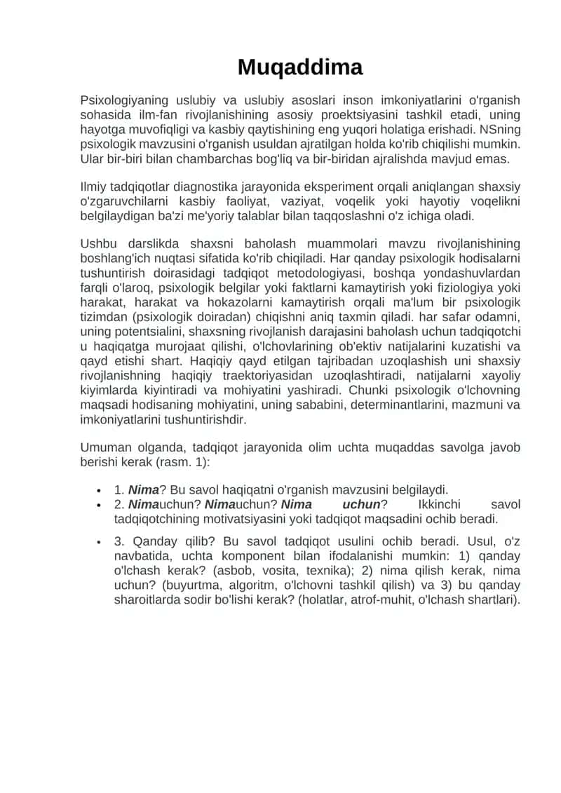 Zamonaviy psixologiyada miqdor va sifat fanidan kerak boladigan kitob