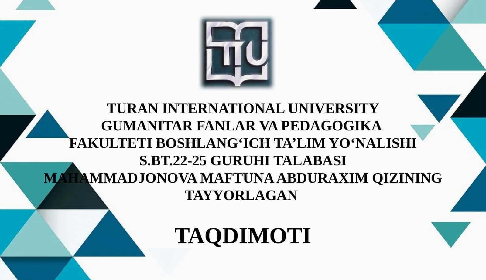 Tabiiy fanlarda axborot texnologiyalaridan foydalanish