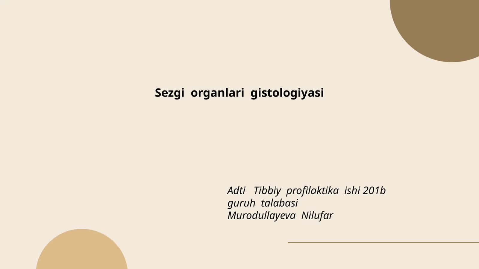 Sezgi organlari gistologiyasi