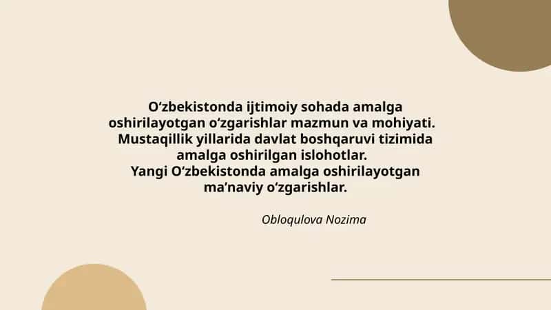 Obloqulova Nozima