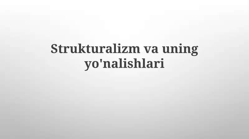 Asosiy Strukturalizm