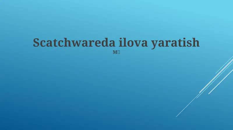 Scratch Asoslari