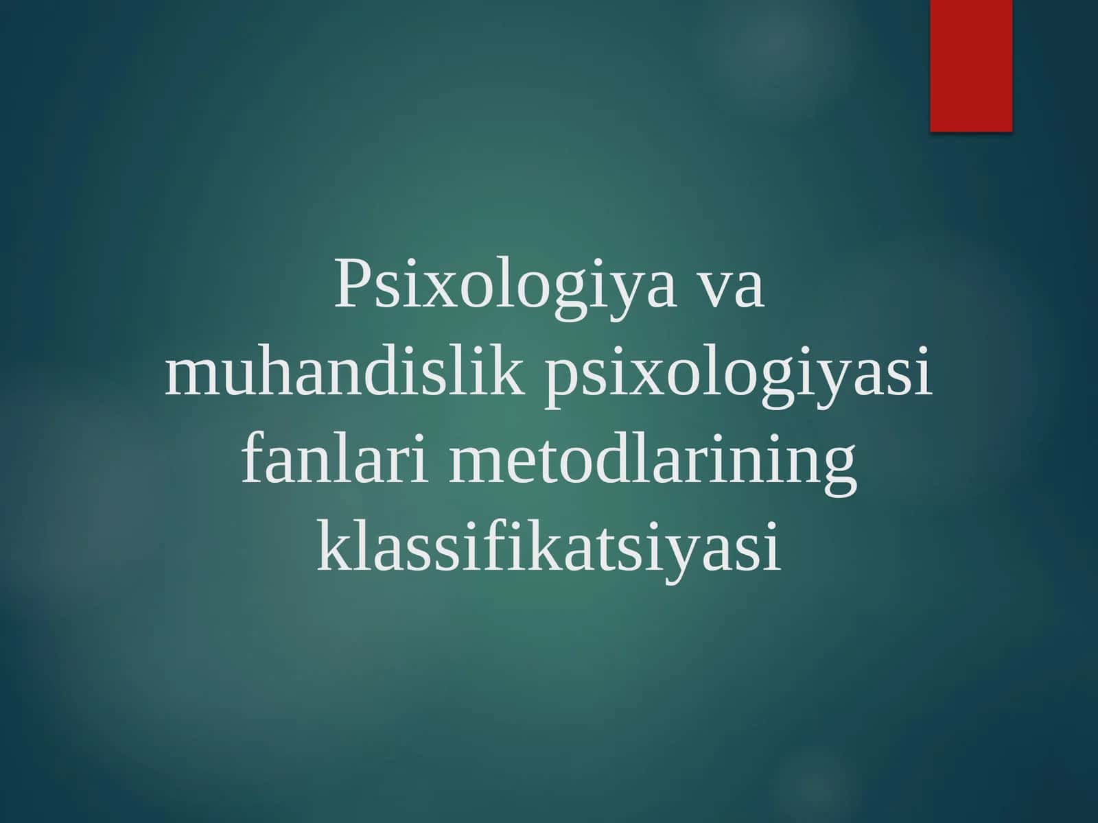 Psixologiya va muhandislik psixologiyasi fanlari metodlarining klassifikatsiyasi